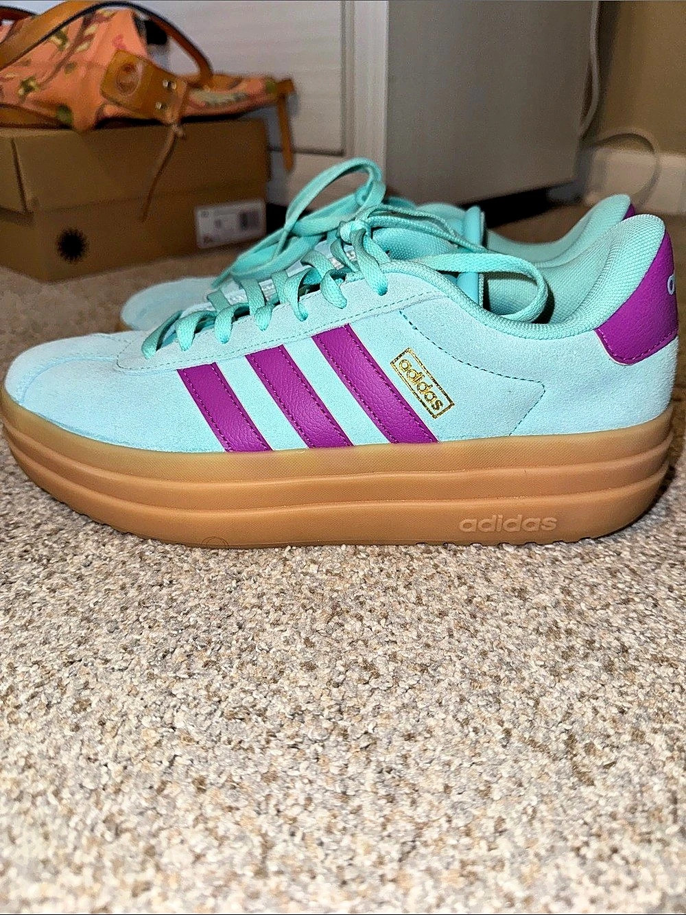 adidas Gazelle Bold Blue Purple Burst Sneakers